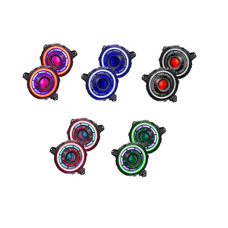 Oracle Lighting Projector Beam With DRL Black Housing ColorSHIFT  BC1 BiLED 36 Watts 4800 Lumens 5500 Kelvin 5839-335